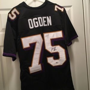 Authenticated signed Jonathan Ogden Jersey